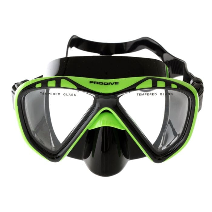 ADULT TWIN LENS PREMIUM SILICONE MASK & SNORKEL SET Mask Pro Dive 