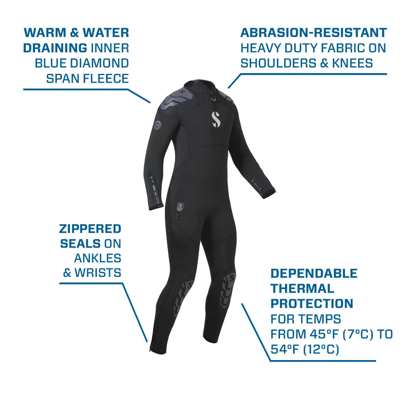 EVERFLEX YULEX® DIVE STEAMER, MEN, 7.5/5.0MM Wetsuit Scubapro 
