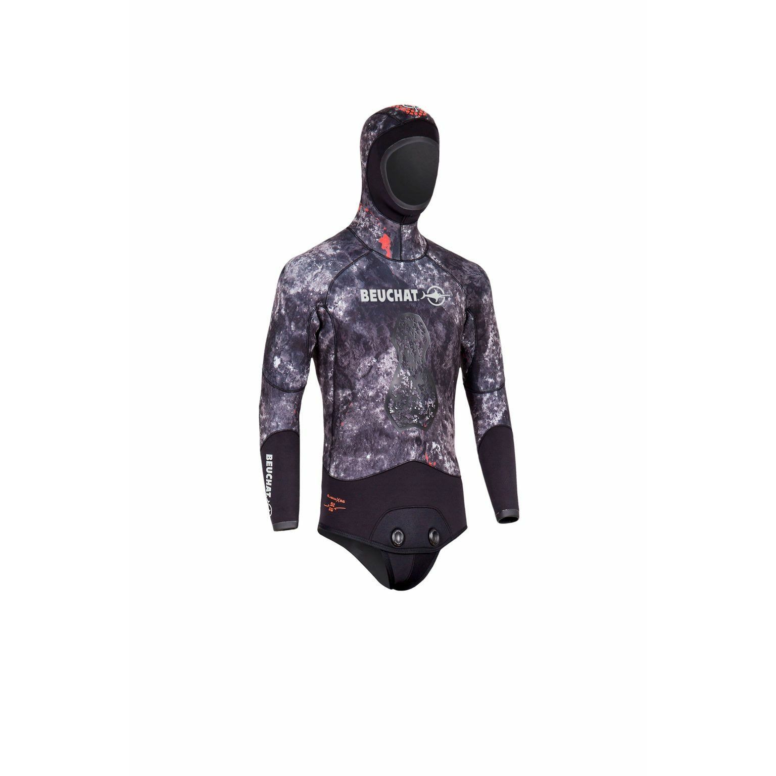 Trigoblack Camo 5mm Jacket Wetsuit Beuchat XS 